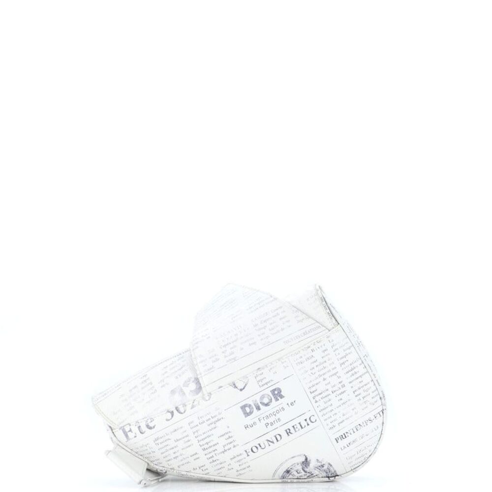 Christian Dior Daniel Arsham Saddle Crossbody Bag Printed Leather Print, White - Picture 3 of 9